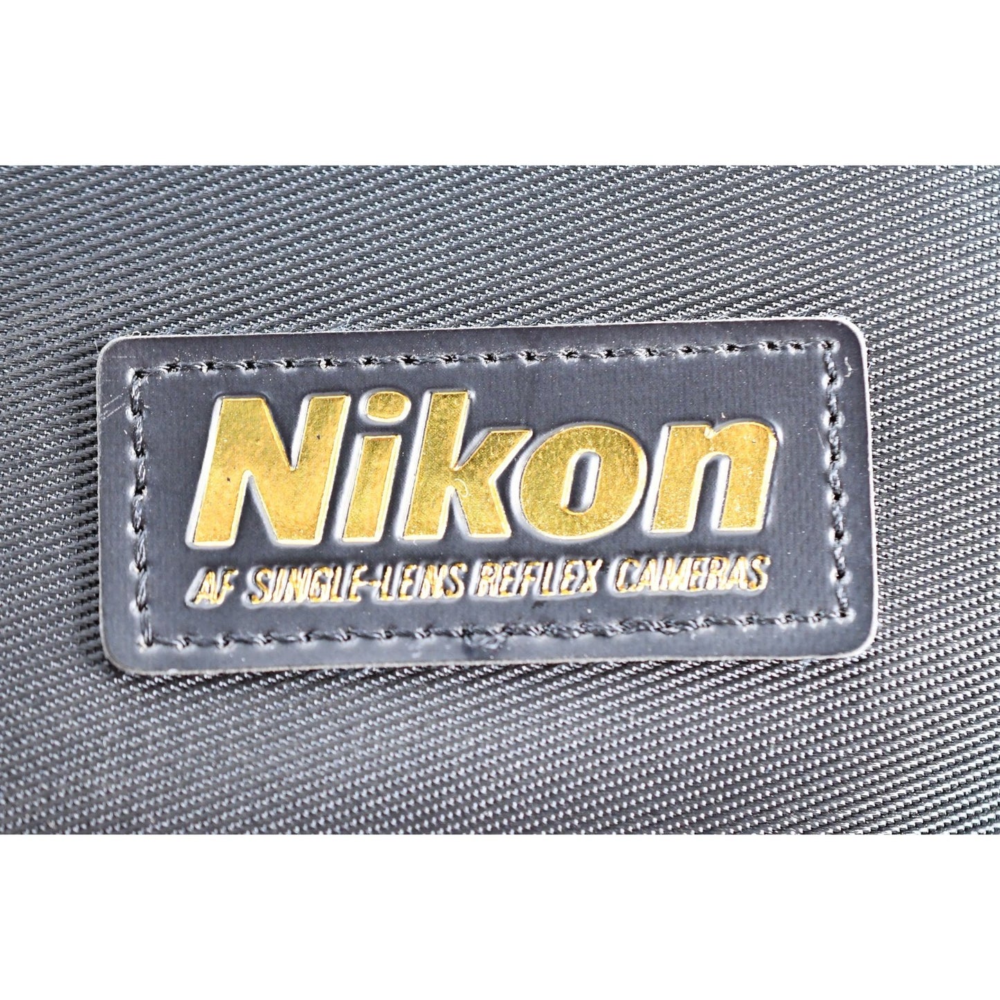 [Pre-owned] Genuine Nikon Camera Lens Shoulder Bag Gold Letters Red Line — MINT — Japan #2287