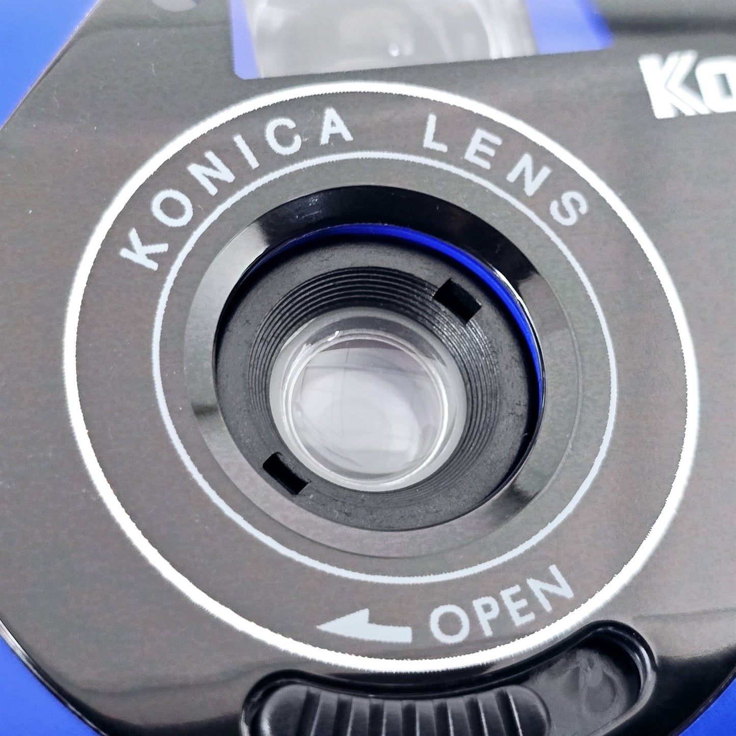 [Pre-owned] Konica K-mini Blue E124 35mm Compact Film Camera — Top Mint — Japan #5244