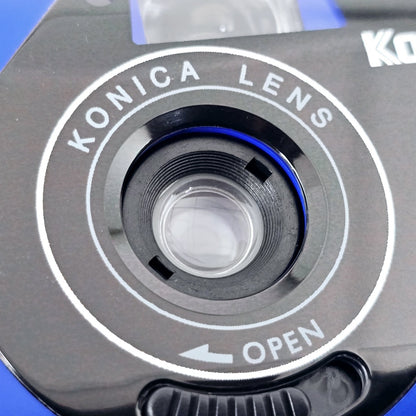 [Pre-owned] Konica K-mini Blue E124 35mm Compact Film Camera — Top Mint — Japan #5244