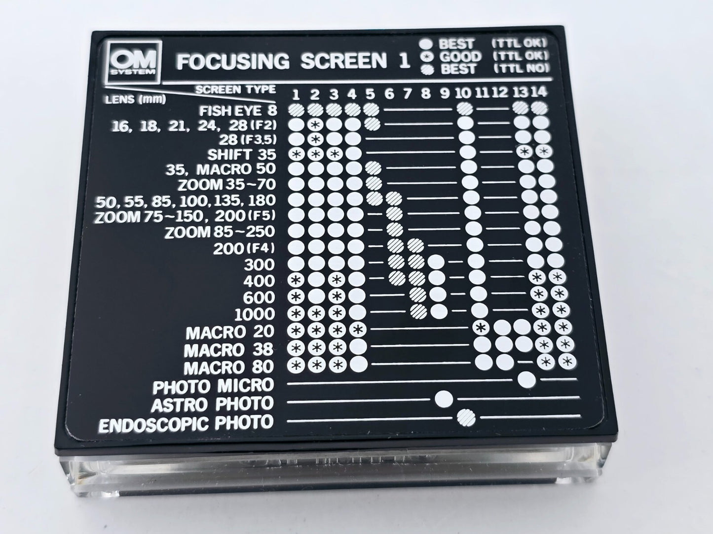 Read🌸[MINT] Olympus OM Focusing Screen 1-1 Genuine for OM-1 2 2N 3 4 From Japan