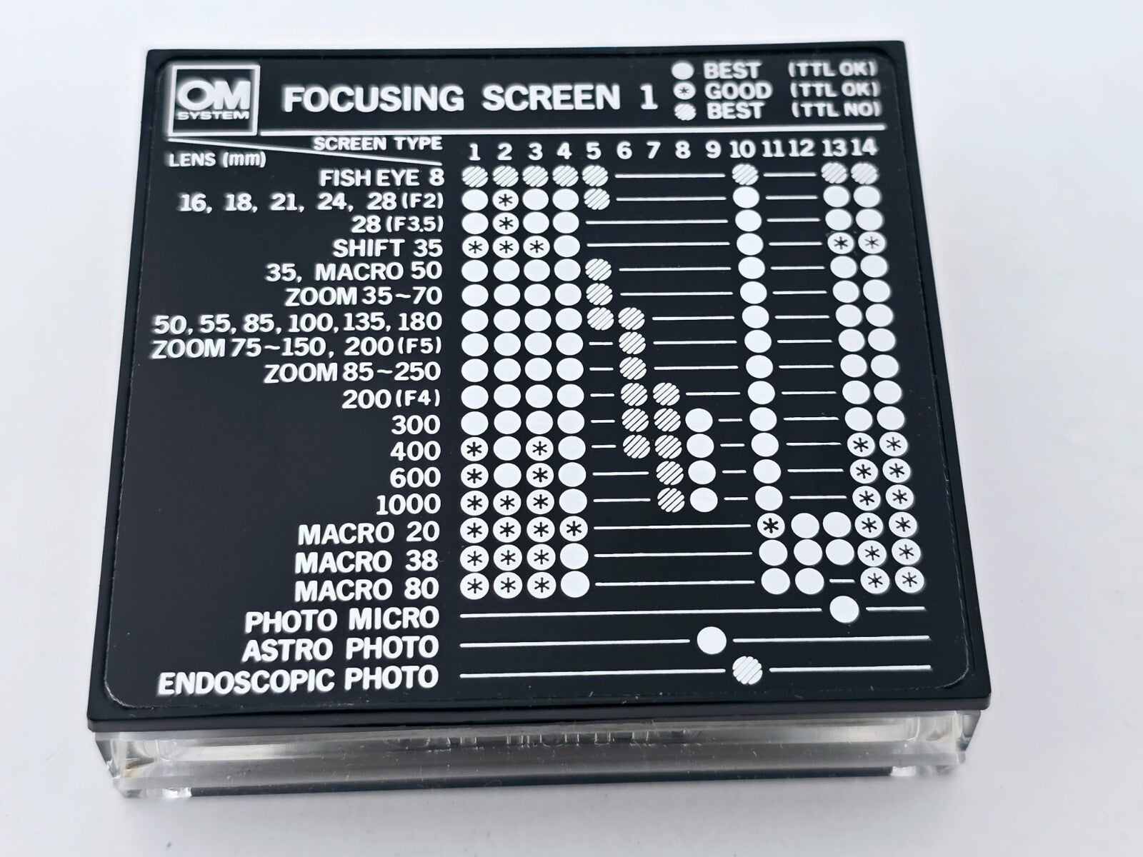 Read🌸[MINT] Olympus OM Focusing Screen 1-1 Genuine for OM-1 2 2N 3 4 From Japan