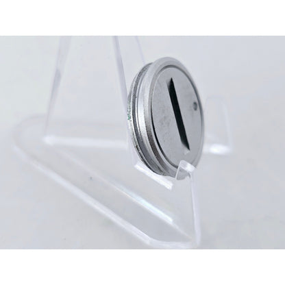[Pre-owned] Olympus OM-1 Silver Battery Cover Cap for OM-1/1N/2/2N — Near MINT — Japan #4748