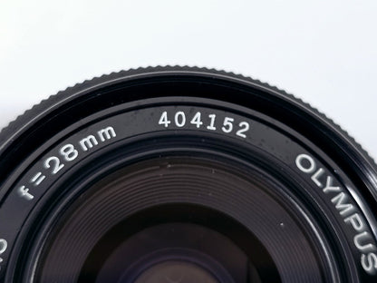 [Pre-owned] Olympus OM System G.Zuiko Auto-W 28mm F3.5 MF Lens — Near Mint+++ — Japan #4063