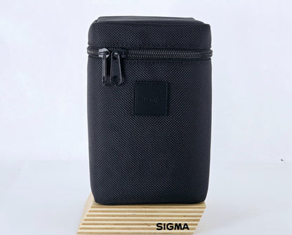 [Pre-owned] Sigma Hard Lens Case (4.3x3.9x5.9in) Vintage Protective Pouch — Mint — Japan #5072