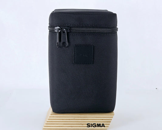 [Pre-owned] Sigma Hard Lens Case (4.3x3.9x5.9in) Vintage Protective Pouch — Mint — Japan #5072