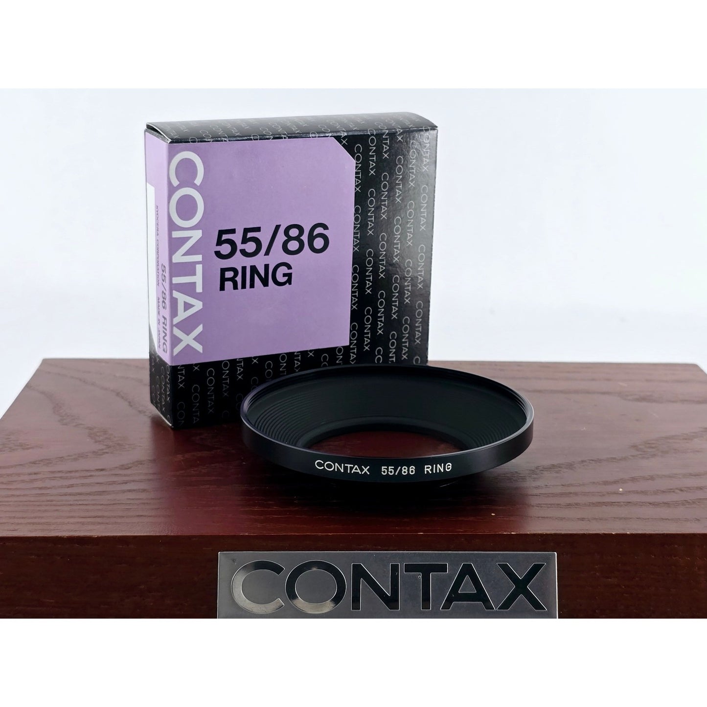 [Pre-owned] Contax 55/86 Step Up Ring Adapter Genuine Filter Hood — Unused — Japan #3954