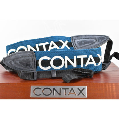 [Pre-owned] Contax Blue Black Neck Strap for 645 (No Lugs Included) — Excellent+++++ — Japan #2131