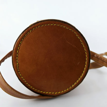 [Pre-owned] Genuine Hasselblad Hard Leather Lens Carrying Case — Excellent+++++ — Japan #5347