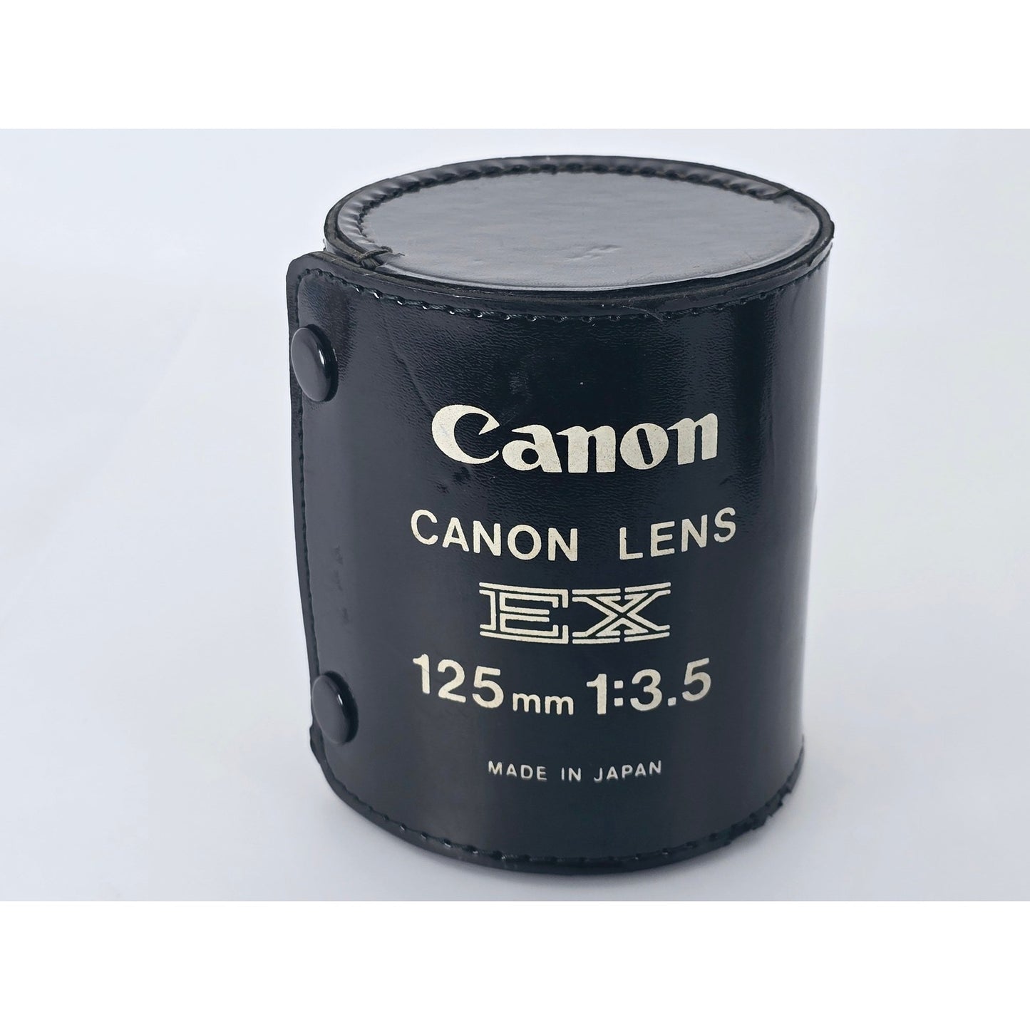 [Pre-owned] Canon EX Lens Hard Leather Case for 35/3.5 95/3.5 125/3.5 — Near MINT — Japan #4662