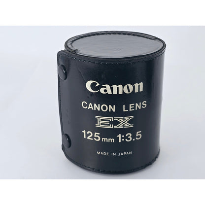 [Pre-owned] Canon EX Lens Hard Leather Case for 35/3.5 95/3.5 125/3.5 — Near MINT — Japan #4662