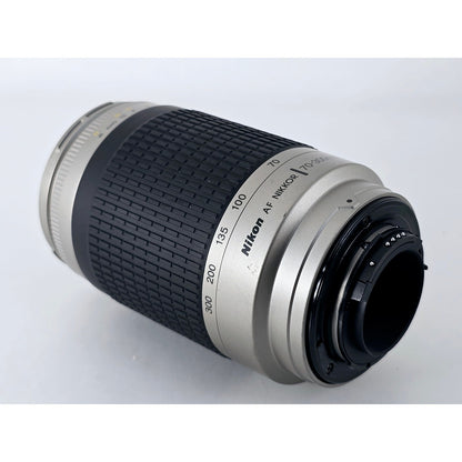 [Pre-owned] Nikon AF Nikkor 70-300mm F4-5.6 G Silver Zoom Lens — Near MINT — Japan #4155