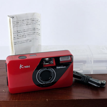 [Pre-owned] Konica K-mini Red Compact 35mm Point & Shoot Film Camera — Top Mint — Japan #5245