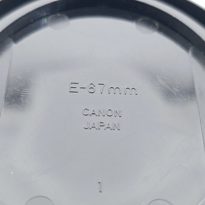 [Pre-owned] Canon 67mm Front Lens Cap E-67U Ultrasonic for EF Lenses — Mint — Japan #5539