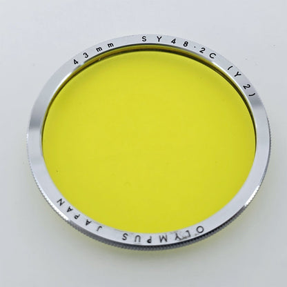 [Pre-owned] Olympus Y2 43mm SY 48.2C Yellow Lens Filter — Near Mint — Japan #5703