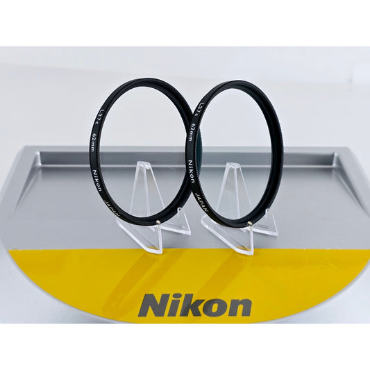 [Pre-owned] Nikon L37c 62mm UV Lens Filter (Set of 2) — Near MINT — Japan #4138