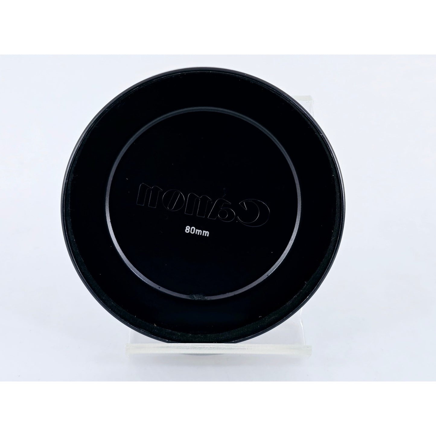 [Pre-owned] Canon 80mm Push-On Black Metal Front Lens Cap (Genuine) — Near MINT — Japan #4141