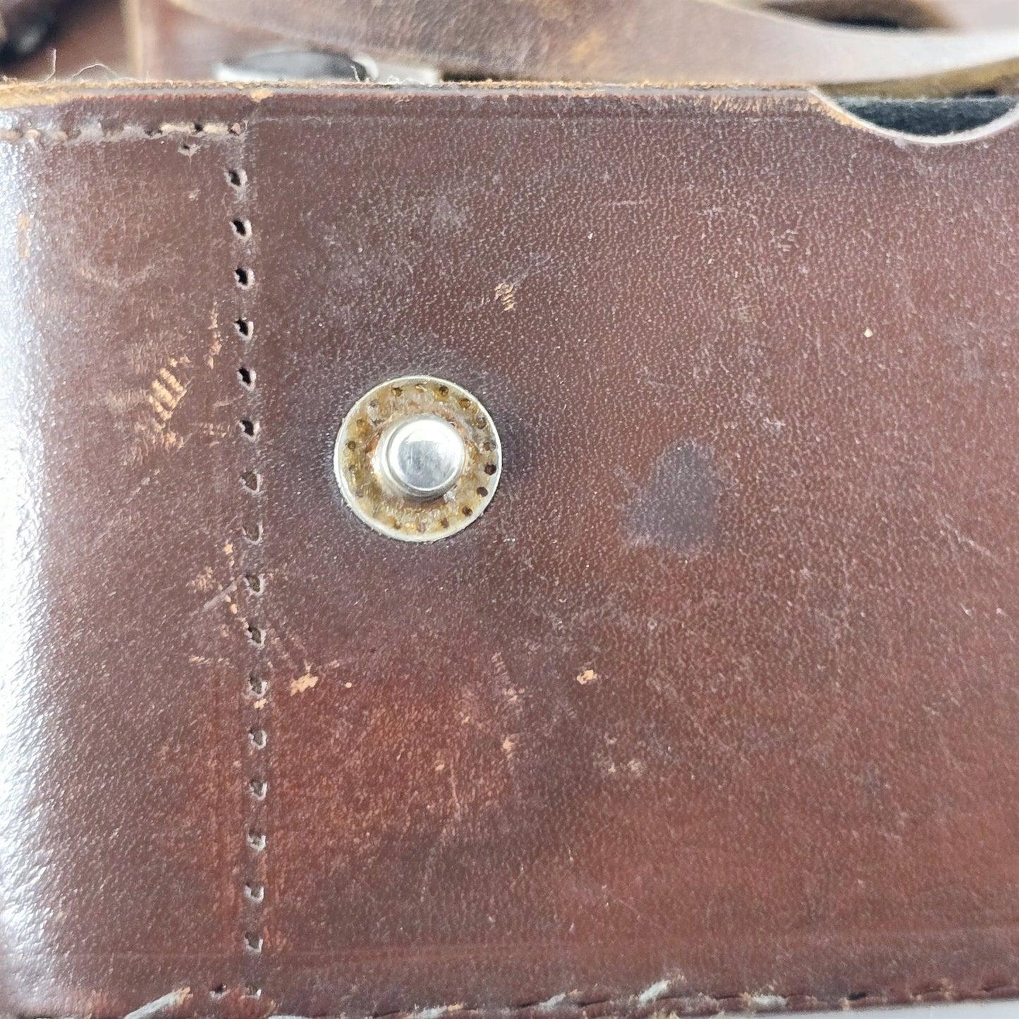 [Pre-owned] Vintage Leica Brown Leather Hard Camera Case — Excellent+++++ — Japan #5455
