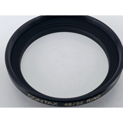 [Pre-owned] Contax 49/55 Metal Step-Up Adapter Ring for Filter/Hood — MINT — Japan #3675