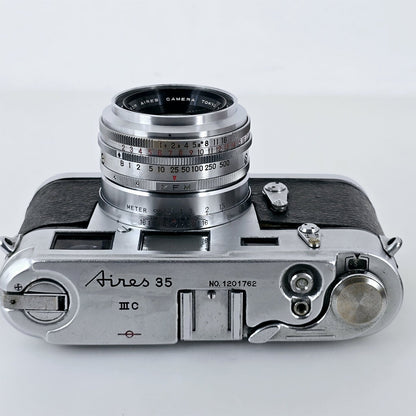 [Pre-owned] Aires 35 IIIC Rangefinder 35mm Film Camera Silver — Excellent+++++ — Japan #5656