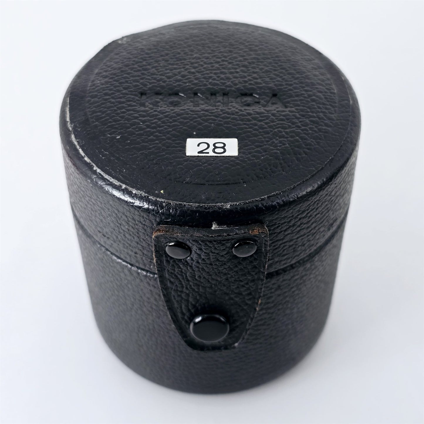 [Pre-owned] Konica Hard Lens Case for 28mm 135mm Lens — Near MINT — Japan #5266