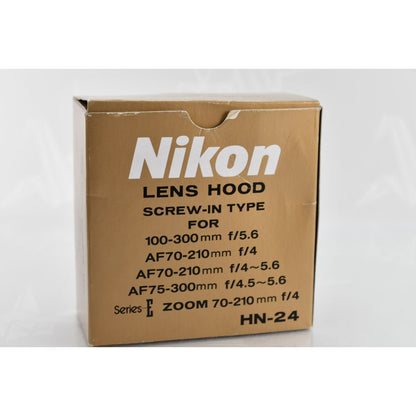 [Pre-owned] Nikon Lens Hood HN-24 for 100-300mm AF & 70-210mm Series E — Near MINT — Japan #2093