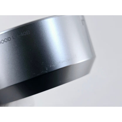 [Pre-owned] Olympus Pen LH-40B Lens Hood Silver for M.Zuiko Digital 45mm F1.8 — MINT — Japan #4088