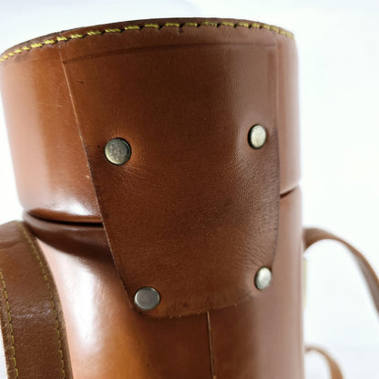 [Pre-owned] Genuine Hasselblad Hard Leather Lens Carrying Case — Excellent+++++ — Japan #5347