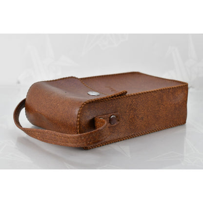 [Pre-owned] Nikon SS-7 Soft Brown Leather Flash Case for SB-7 SB-8 SB-9 SB-10 — MINT — Japan #2398