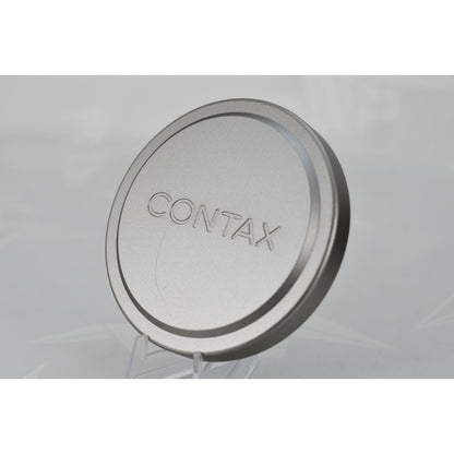 [Pre-owned] Contax Metal Hood GG-3 57mm & GK-54 Lens Cap — Top MINT — Japan #2190