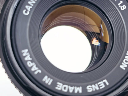 [Pre-owned] Canon AV-1 SLR Film Camera with New FD 50mm f/1.8 Lens — Near Mint — Japan #4929
