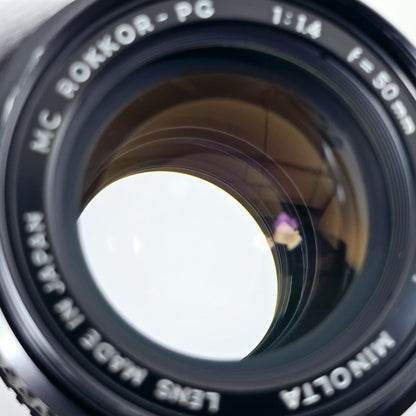 [Pre-owned] Minolta MC Rokkor-PG 50mm f/1.4 MF Standard Prime Lens — Mint — Japan #5362