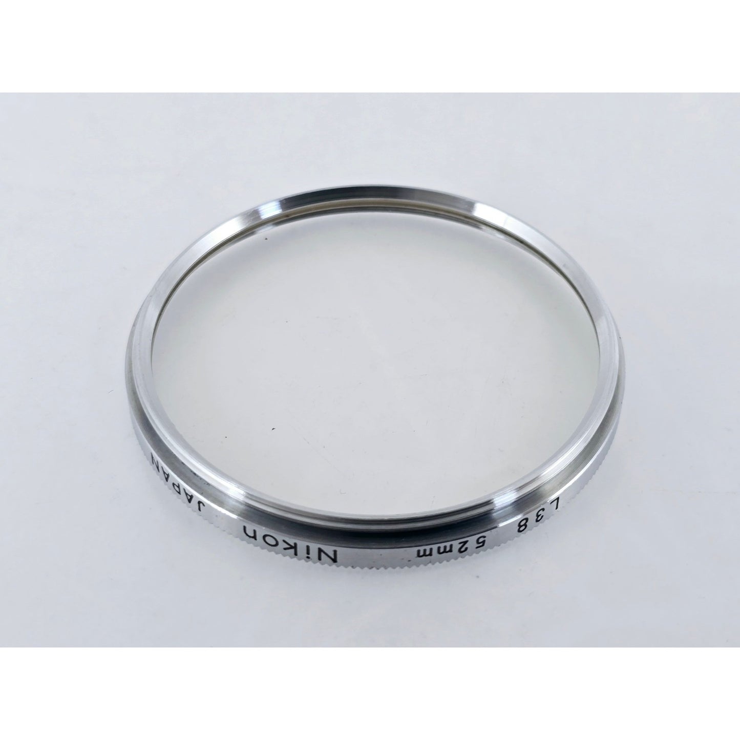[Pre-owned] Nikon L38 52mm Chrome Frame Lens Filter — Near MINT — Japan #3690