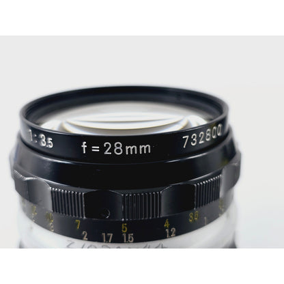 [Pre-owned] Nikon Nikkor-H Auto 28mm F3.5 Non-Ai MF Lens — Near MINT — Japan #2624