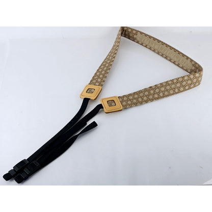[Pre-owned] Nikon Japanese Hemp Leaf Pattern Camera Strap 3.2cm (1.3in) — Unused — Japan #2911
