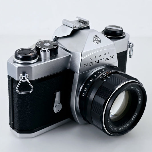 [Pre-owned] Pentax SL SLR Film Camera with Super Takumar 55mm f1.8 Lens — Near Mint — Japan #5651
