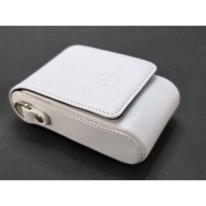 [Pre-owned] Leica 18699 Genuine Leather Camera Case White for C-LUX 2 — Unused — Japan #2477