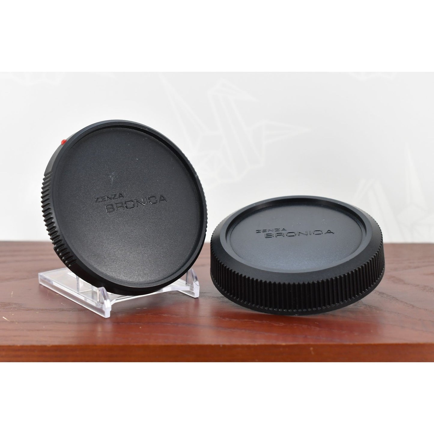 [Pre-owned] Zenza Bronica ETR Body Cap & Rear Lens Cap — Top MINT — Japan #2186