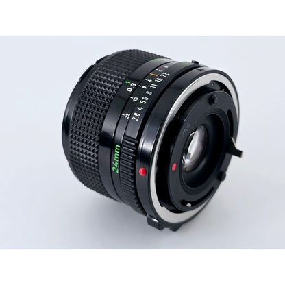 [Pre-owned] Canon New FD 24mm f2.8 Wide Angle MF Lens — Near MINT — Japan #4899