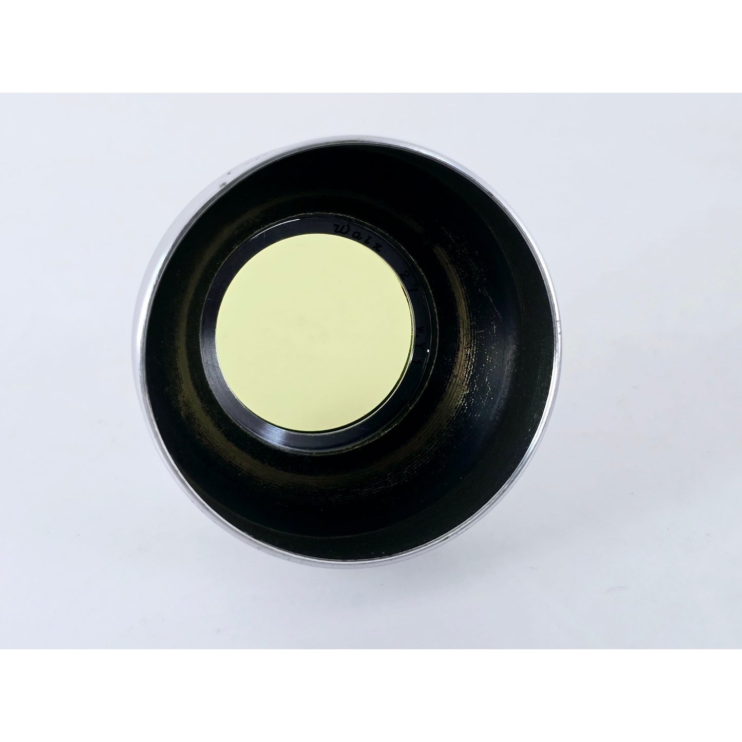 [Pre-owned] Walz 27mm Metal Lens Hood w/ 27 W.Y1 Yellow Filter — Near MINT — Japan #4041