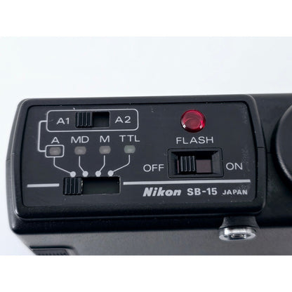 [Pre-owned] Nikon Speedlight SB-15 Shoe Mount Flash for Film Camera — MINT — Japan #5206
