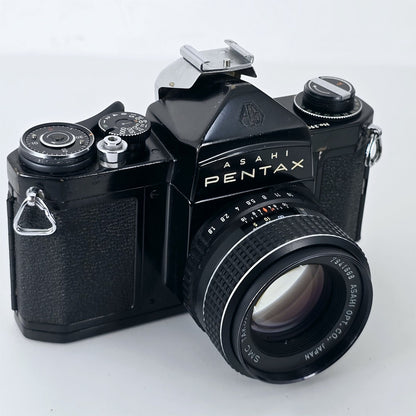 [Pre-owned] Pentax S2 Black SLR 35mm Film Camera with SMC Takumar 55mm f/1.8 — Excellent+++++ — Japan #5862