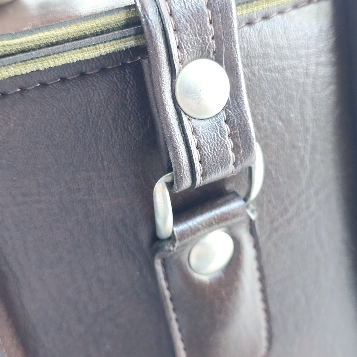[Pre-owned] Genuine Canon Leather Camera Bag Brown Hard Case Box — Near Mint — Japan #5569