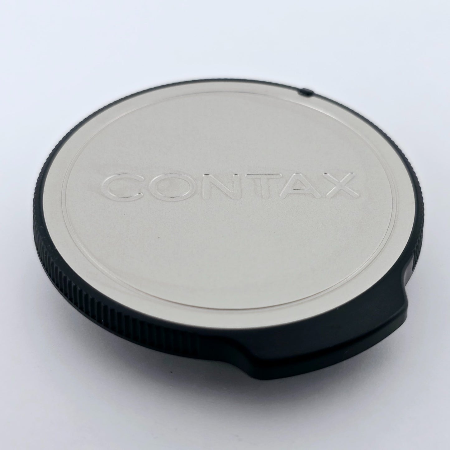 [Pre-owned] Contax GK-B Chrome Body Cap & GK-R1 Rear Lens Cap Set for G1 G2 — Top MINT — Japan #1859
