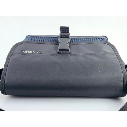 [Pre-owned] Genuine Minolta Camera Lens Shoulder Bag Nylon Black — Near MINT — Japan #5069