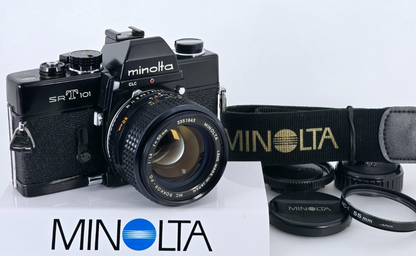 🌸[Near MINT] Minolta SRT 101 Black SLR 35mm Film Camera MC PG 50mm F1.4 Japan