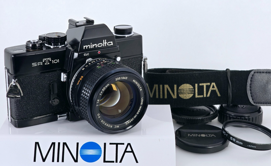 🌸[Near MINT] Minolta SRT 101 Black SLR 35mm Film Camera MC PG 50mm F1.4 Japan