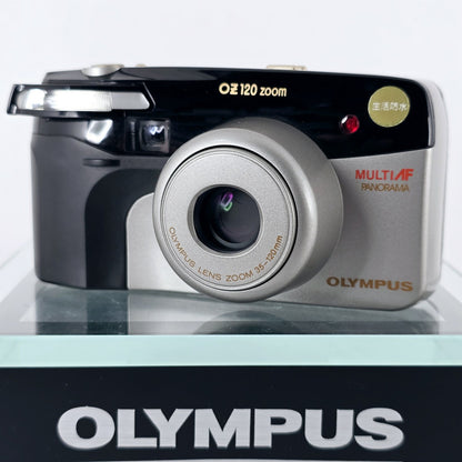 [Pre-owned] Olympus OZ 120 Zoom Point & Shoot 35mm Film Camera (Silver) — Mint — Japan #5644