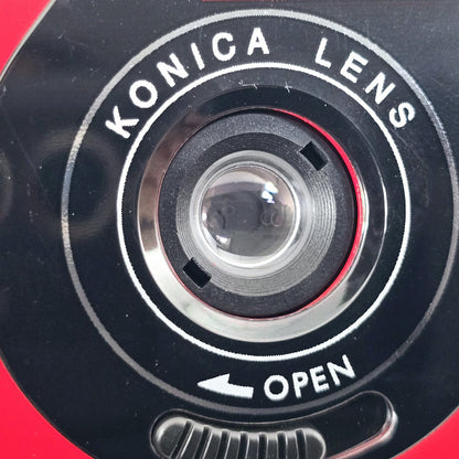 [Pre-owned] Konica K-mini Red Compact 35mm Point & Shoot Film Camera — Top Mint — Japan #5245