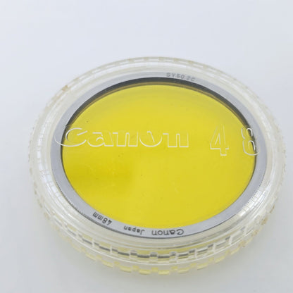 [Pre-owned] Genuine Canon SY50.2C 48mm Yellow Lens Filter — Near Mint — Japan #5689