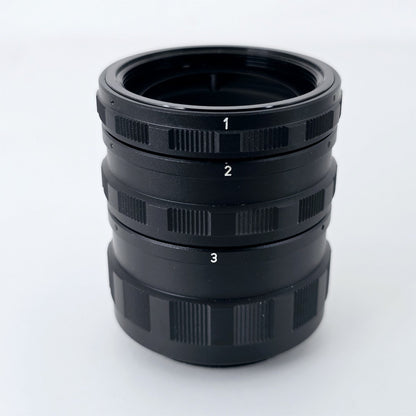[Pre-owned] Pentax Macro Extension Tube Ring Set No.1 2 3 for M42 Mount — Top Mint — Japan #5666